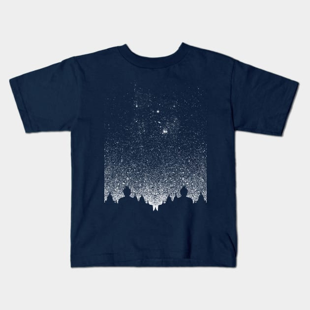 Night At The Temple Kids T-Shirt by Exosam